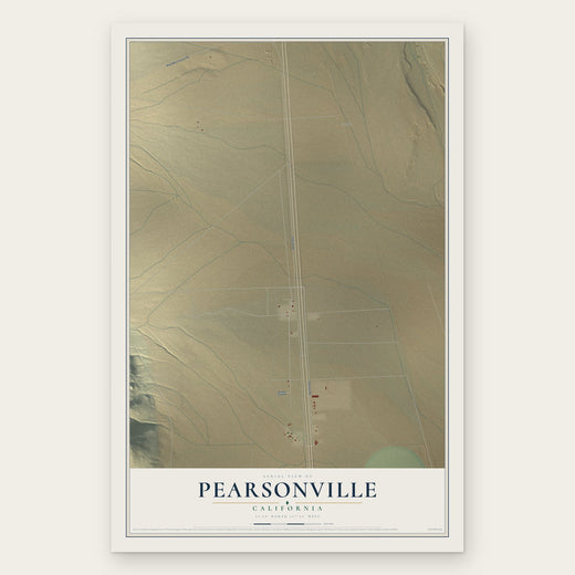 Pearsonville, California map print, the full design