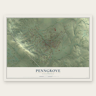 Penngrove, California map print, the full design