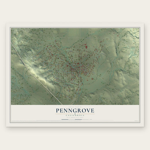 Penngrove, California map print, the full design