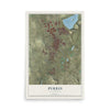Map of Perris, California, 12 x 18 inch unframed archival matte print