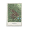Map of Petaluma, California, 12 x 18 inch unframed archival matte print