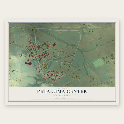 Petaluma Center, California map print, the full design