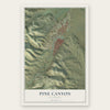 Pine Canyon, California map print, the full design
