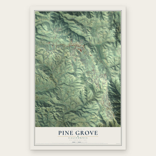 Pine Grove, California map print, the full design
