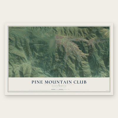 Pine Mountain Club, California map print, the full design