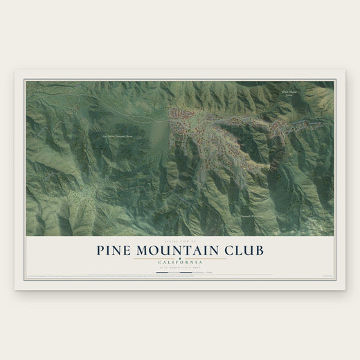 Pine Mountain Club, California map print, the full design