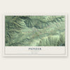 Pioneer, California map print, the full design