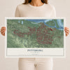 Map of Pittsburg, California, 12 x 18 inch unframed archival matte print