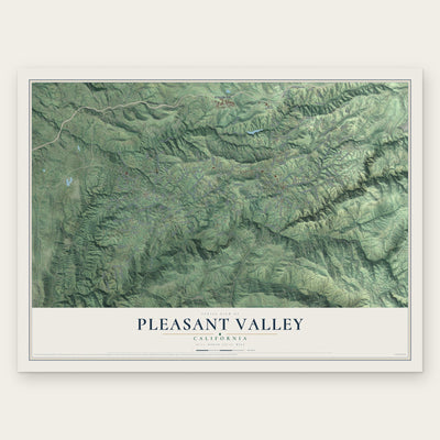Pleasant Valley, California map print, the full design