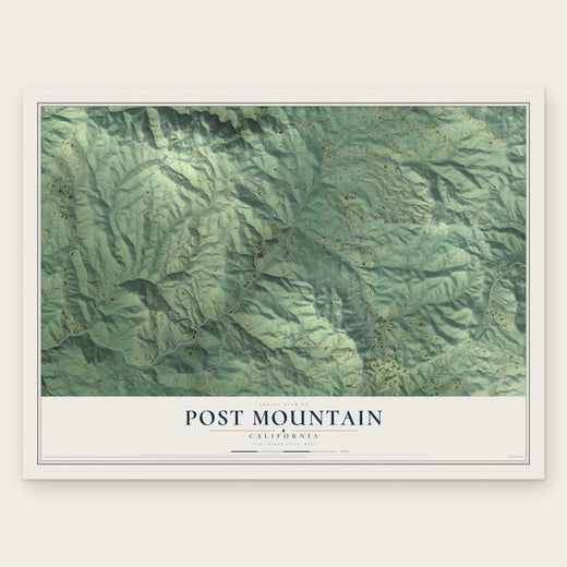 Post Mountain, California map print, the full design