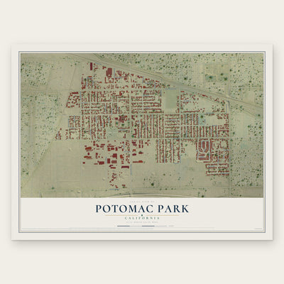 Potomac Park, California map print, the full design