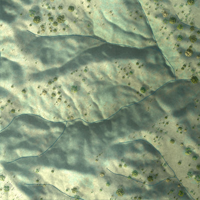 Close-up of the map of Potter Valley, California print showing street and building detail
