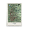 Map of Poway, California, 12 x 18 inch unframed archival matte print