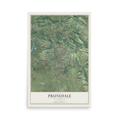 Map of Prunedale, California, 12 x 18 inch unframed archival matte print