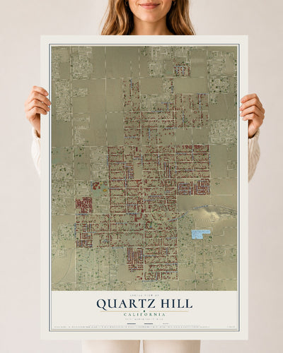Map of Quartz Hill, California, 24 x 36 inch unframed archival matte print