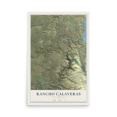 Map of Rancho Calaveras, California, 12 x 18 inch unframed archival matte print