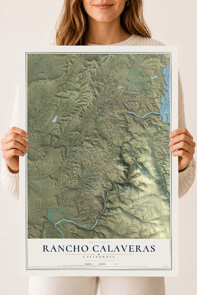 Map of Rancho Calaveras, California, 18 x 24 inch unframed archival matte print