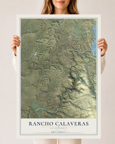 Map of Rancho Calaveras, California, 24 x 36 inch unframed archival matte print