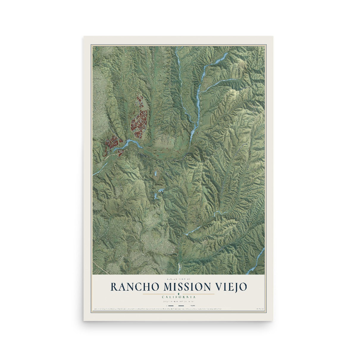 Map of Rancho Mission Viejo, California, 12 x 18 inch unframed archival matte print