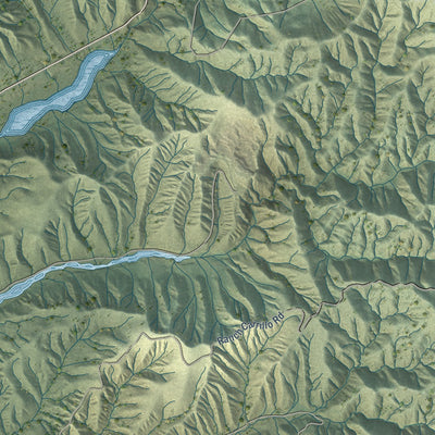 Second close-up of the map of Rancho Mission Viejo, California print showing more streets and buildings