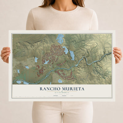 Map of Rancho Murieta, California, 12 x 18 inch unframed archival matte print