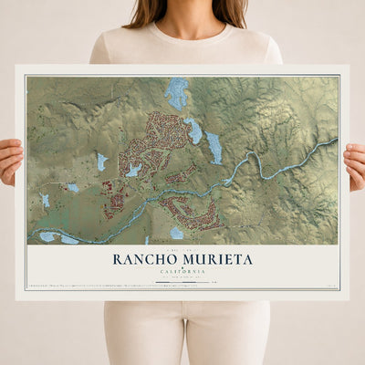 Map of Rancho Murieta, California, 18 x 24 inch unframed archival matte print