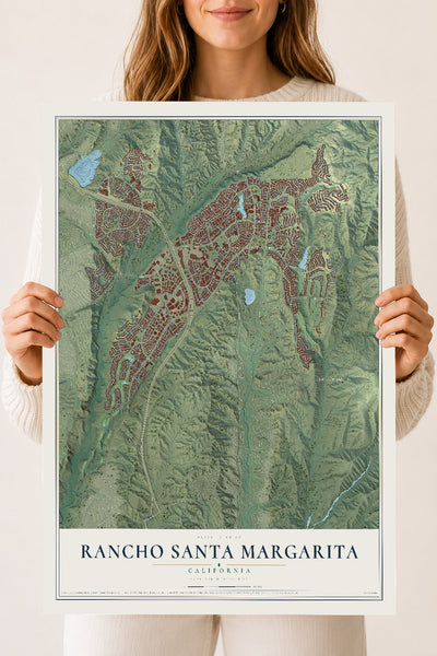 Map of Rancho Santa Margarita, California, 18 x 24 inch unframed archival matte print