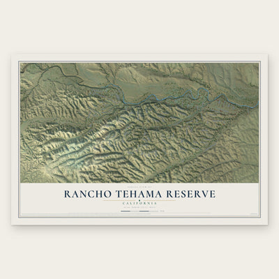 Rancho Tehama Reserve, California map print, the full design