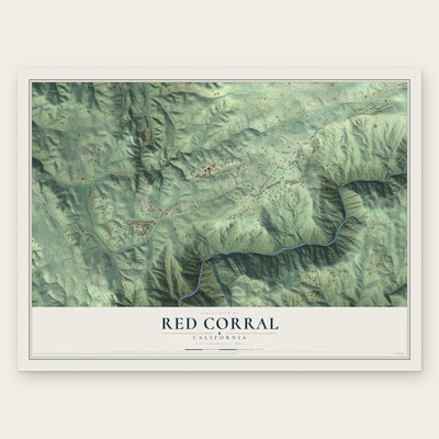 Red Corral, California map print, the full design