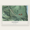 Redcrest, California map print, the full design
