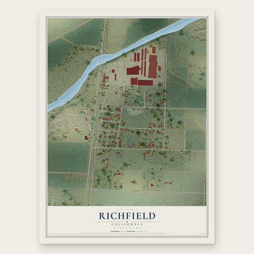 Richfield, California map print, the full design