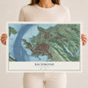 Map of Richmond, California, 12 x 18 inch unframed archival matte print
