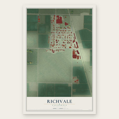 Richvale, California map print, the full design