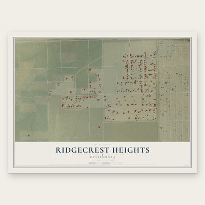 Ridgecrest Heights, California map print, the full design