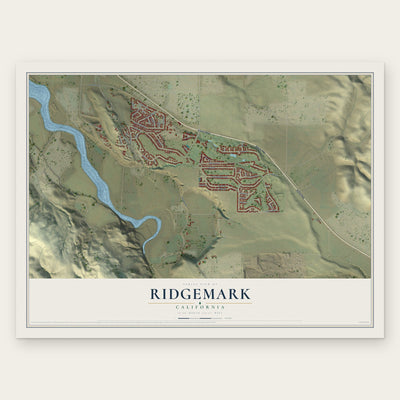 Ridgemark, California map print, the full design