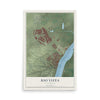 Map of Rio Vista, California, 12 x 18 inch unframed archival matte print