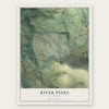 River Pines, California map print, the full design