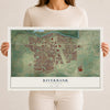 Map of Riverbank, California, 12 x 18 inch unframed archival matte print