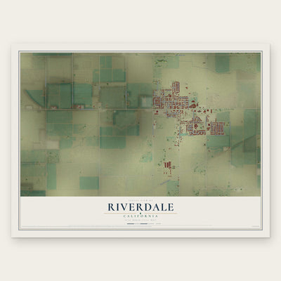 Riverdale, California map print, the full design