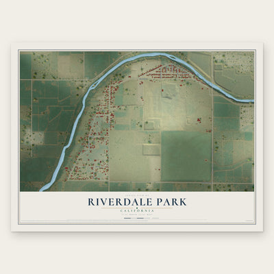 Riverdale Park, California map print, the full design