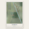 Robbins, California map print, the full design
