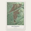 Rockridge, California map print, the full design