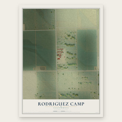 Rodriguez Camp, California map print, the full design