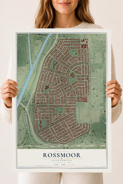 Map of Rossmoor, California, 18 x 24 inch unframed archival matte print