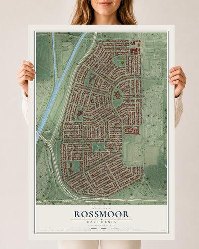 Map of Rossmoor, California, 24 x 36 inch unframed archival matte print