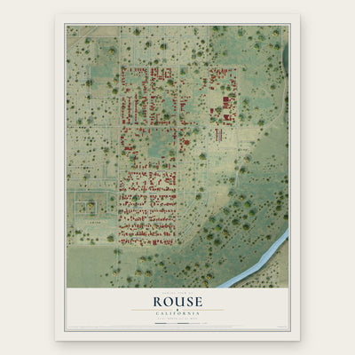 Rouse, California map print, the full design