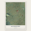 Rutherford, California map print, the full design