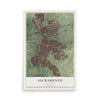 Map of Sacramento, California, 12 x 18 inch unframed archival matte print