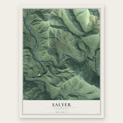 Salyer, California map print, the full design