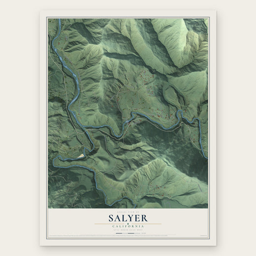 Salyer, California map print, the full design